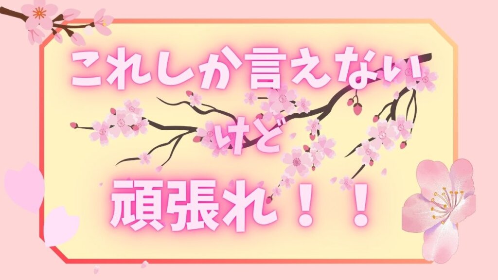 これしか言えない